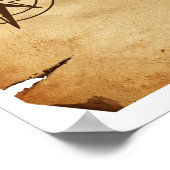 海賊航海の海ウェルカム誕生日宝 ポスター (角)