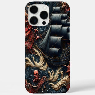 海賊航海の船と波による暗い冒険 iPhone 16 PRO MAXケース