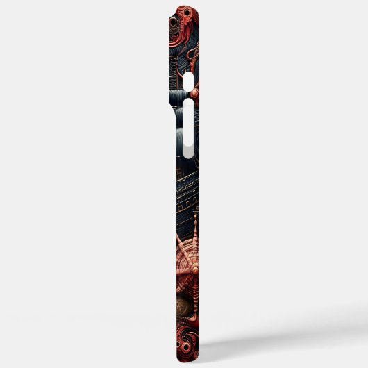 海賊航海の船と波による暗い冒険 Case-Mate iPhoneケース (裏面 / 左)