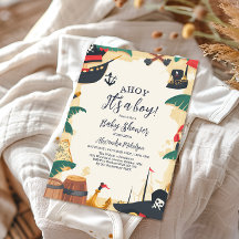 海賊航海の船アホイ男の子の赤ちゃんシャワー