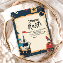 海賊航海の赤ちゃんシャワーおむつラッフル