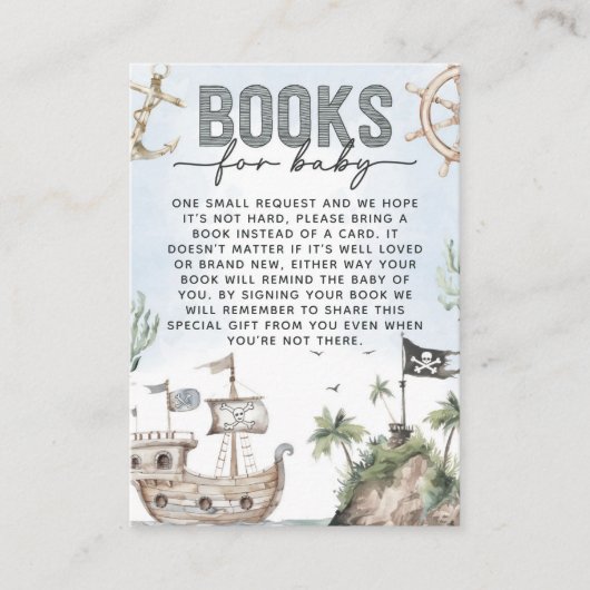 海賊航海の赤ちゃんシャワー予約リクエスト エンクロージャーカード (正面)