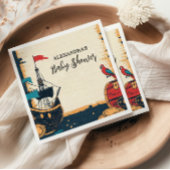 海賊航海の赤ちゃんシャワー スタンダードカクテルナプキン