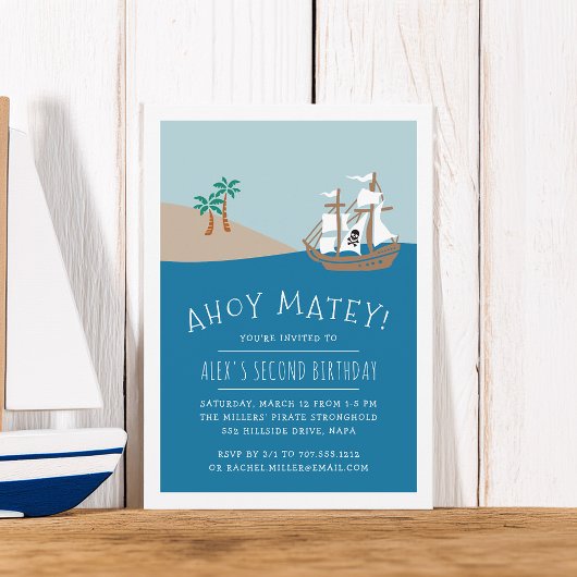 海賊航海 | 子供の誕生日パーティの招待状 招待状