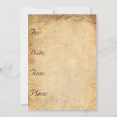 海賊船およびスカルの招待 招待状 (裏面)