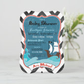 海賊船および海のベビーシャワーの招待状 招待状 (スタンド正面)