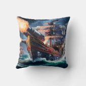 海賊船からの大砲の発射 クッション (裏面)