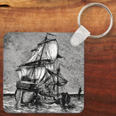 海賊船とガレオン キーホルダー (裏面)