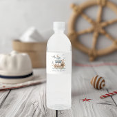 海賊船と動物の子供のパーティー ペットボトルラベル