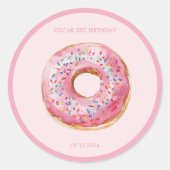 海賊船と動物の子供のパーティー ラウンドシール (正面)