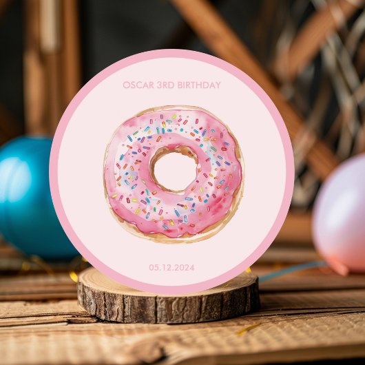 海賊船と動物の子供のパーティー ラウンドシール