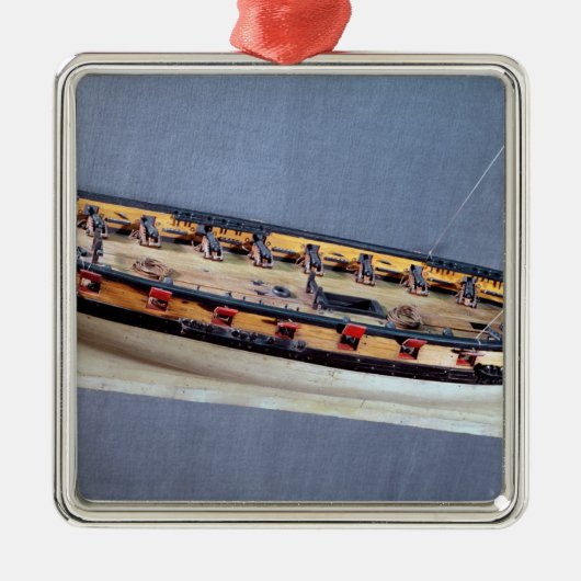 海賊船のモデル、c.1810 メタルオーナメント (正面)