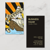 海賊船の刺青 名刺 (正面/裏面)