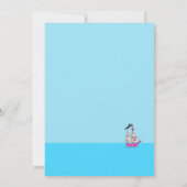 海賊船の女の子の誕生日のパーティの招待状 招待状 (裏面)