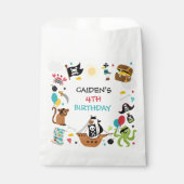 海賊船の宝物の誕生日パーティー フェイバーバッグ (正面)