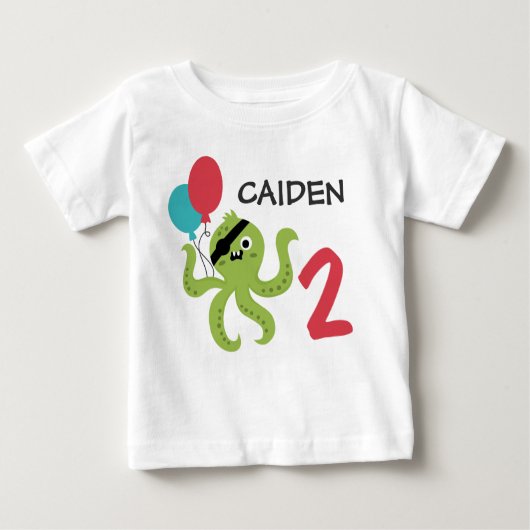 海賊船の宝物の誕生日パーティー ベビーTシャツ (正面)