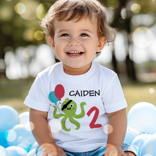 海賊船の宝物の誕生日パーティー ベビーTシャツ