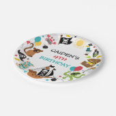 海賊船の宝物の誕生日パーティー ペーパープレート (アングル)