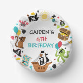 海賊船の宝物の誕生日パーティー ペーパーボウル (正面)