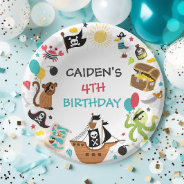 海賊船の宝物の誕生日パーティー ペーパーボウル