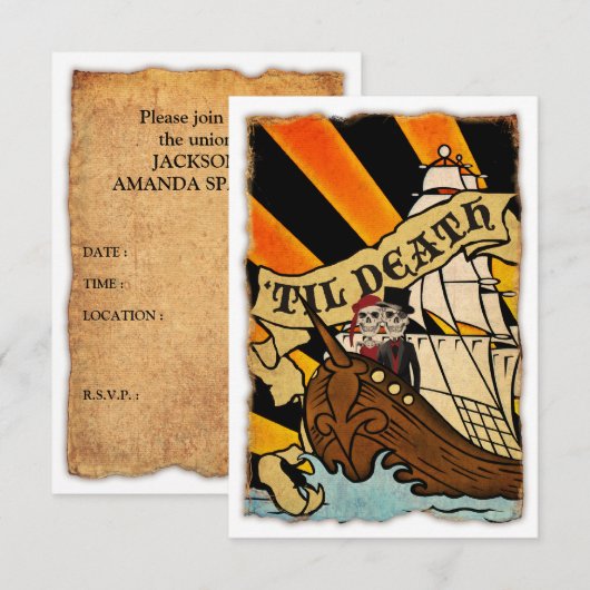 海賊船の招待状 招待状 (正面/裏面)