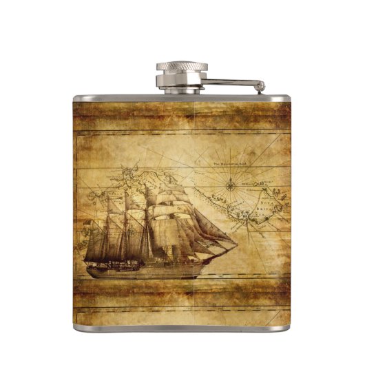 海賊船の探検家のフラスコ フラスク (裏面)