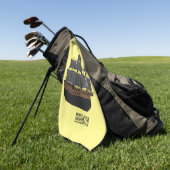 海賊船の漫画イラストレーション ゴルフタオル (グリーン)