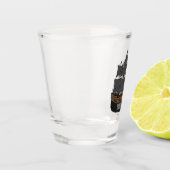 海賊船の漫画イラストレーション ショットグラス (左)