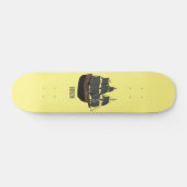 海賊船の漫画イラストレーション スケートボード (横)