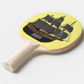 海賊船の漫画イラストレーション 卓球ラケット (正面アングル)