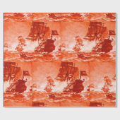 海賊船の赤海戦 ラッピングペーパー (フラット)