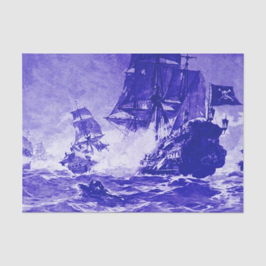 海賊船の青い戦い 薄葉紙 (正面)
