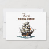 海賊船の8歳誕生日おめでとう！ サンキューカード (正面)