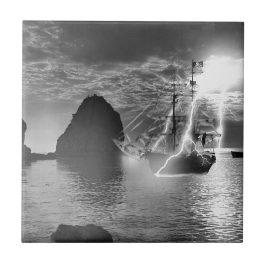 海賊船のCatalinaの島の稲妻 タイル (正面)