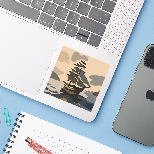 海賊船アドベンチャー海賊 シール (ノートパソコンとiPhone)