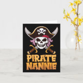 海賊船キャプテンおもしろいおばあちゃんハロウィンコスト カード (黄色い花)