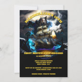 海賊船ジョリー・ロジャー旗 夜の嵐 皆さん 招待状 (正面)