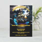 海賊船ジョリー・ロジャー旗 夜の嵐 皆さん 招待状 (スタンド正面)