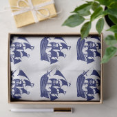 海賊船スカルクロスボーンズDIYカラーズブルー 薄葉紙 (ギフト)