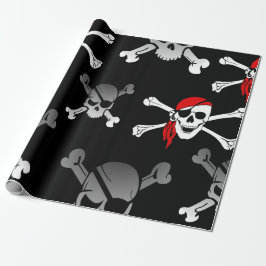 海賊船スカル包装紙 ラッピングペーパー