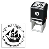 海賊船スカルCrossbones Library図書名 セルフインキングスタンプ (インサイチュ)