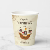 海賊船トレジャーマップキッドの誕生日パーティー 紙コップ (正面)