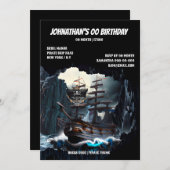 海賊船ナイトシートレジャー洞窟ジョリーロジャー 招待状 (正面/裏面)