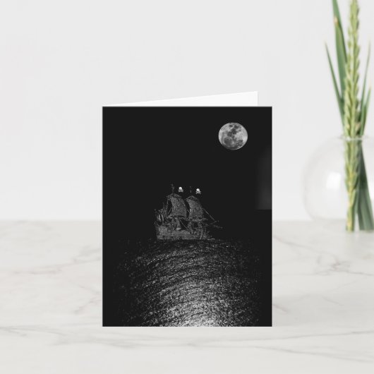 海賊船ノートカード カード (正面)