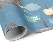 海賊船パターン ラッピングペーパー (ロールコーナー)