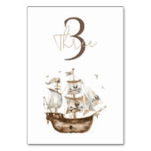 海賊船ブラウン航海のテーマ誕生日 テーブルナンバー (正面)