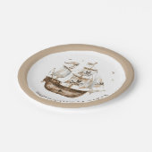 海賊船ブラウン航海のテーマ誕生日 ペーパープレート (アングル)