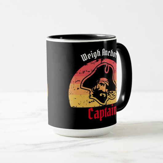 海賊船マグカップの黄金時代の日没 マグカップ (正面右)