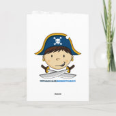 海賊船場面第4バースデー・カード カード (裏面)