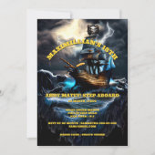 海賊船大人テーマパーティーキッズのテーマ 招待状 (正面)